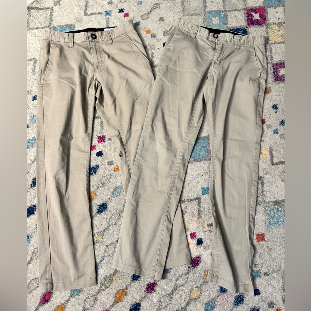 Volcom khakis 2 pairs